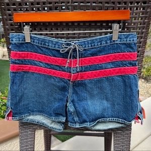 RL Polo Stripe Jean Shorts